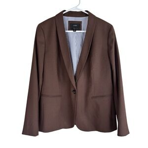 J. Crew Parke Blazer Size 16 Women’s Wool Flannel In Brown Jacket Classic J5627